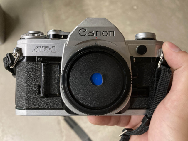 Canon AE-1 with Pinhole Body Cap